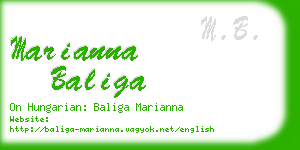 marianna baliga business card